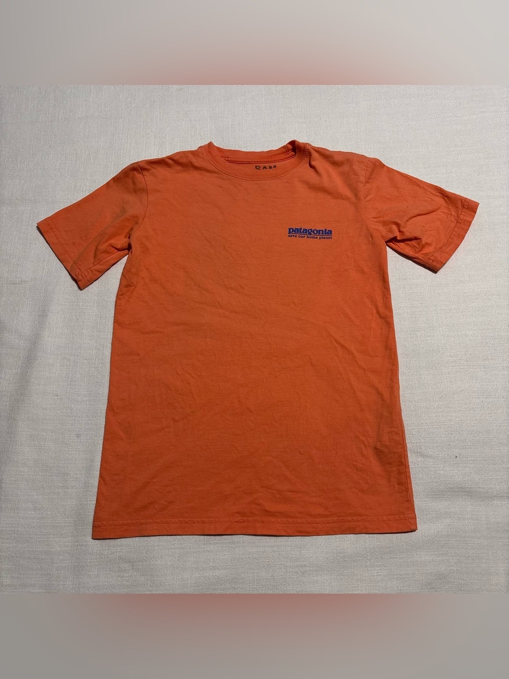 Boys Patagonia Responsibili-Tee “Save Our Home Planet” | Orange | Sz Small (7-8)